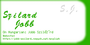 szilard jobb business card